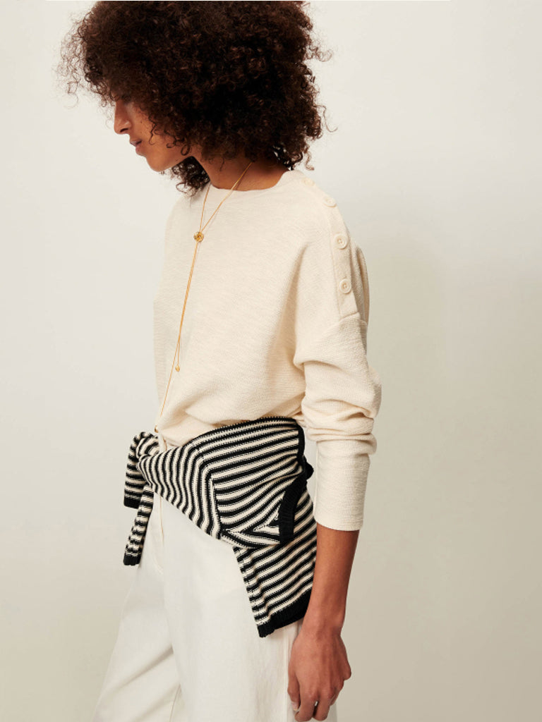 Sessun Austin Waffle T-Shirt in Fleur de Sel