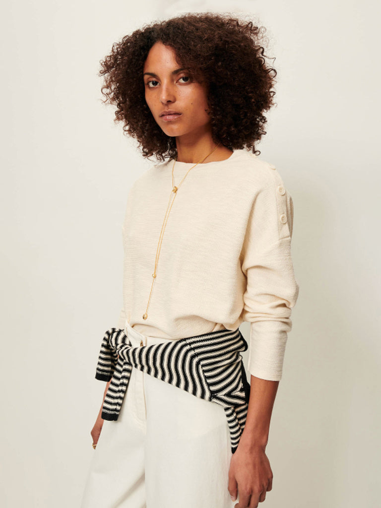 Sessun Austin Waffle T-Shirt in Fleur de Sel