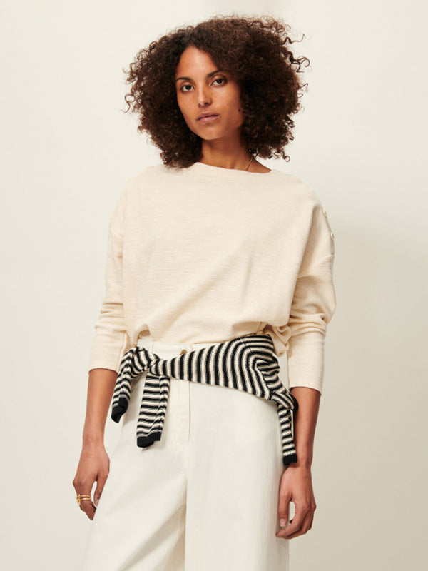 Sessun Austin Waffle T-Shirt in Fleur de Sel