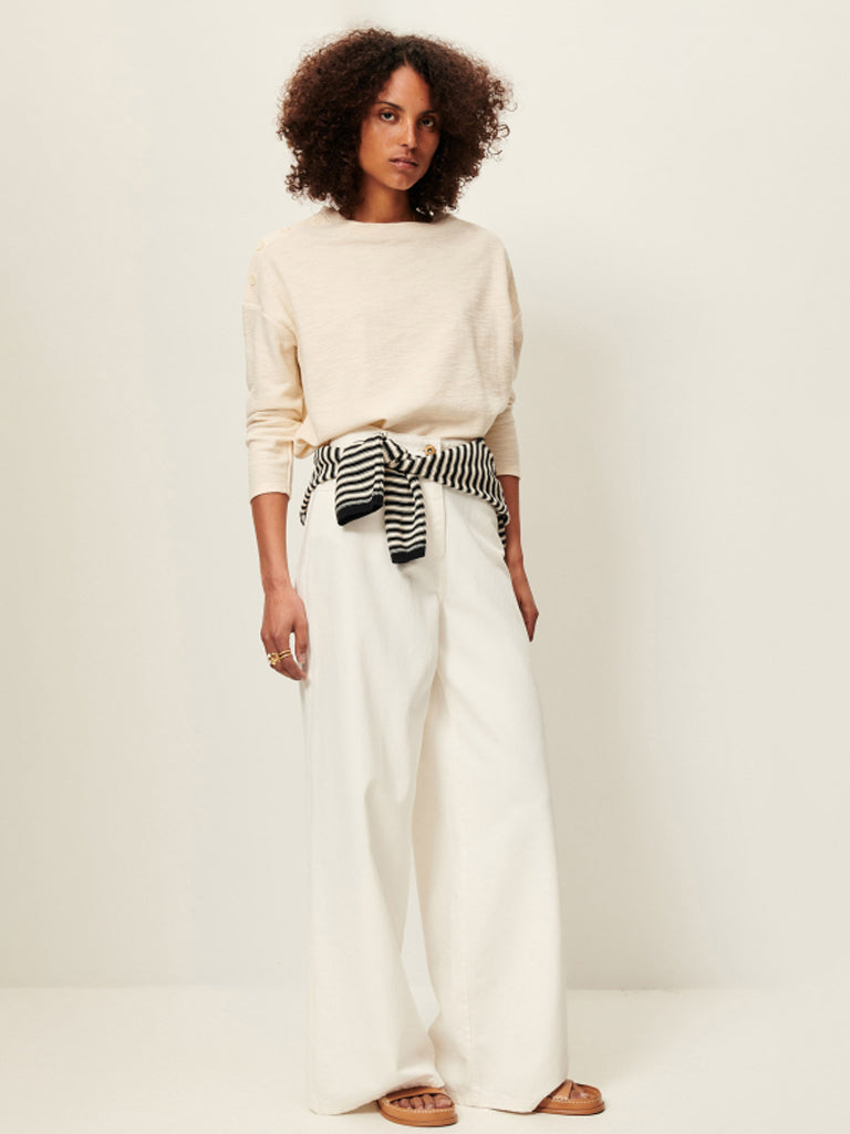 Sessun Austin Waffle T-Shirt in Fleur de Sel