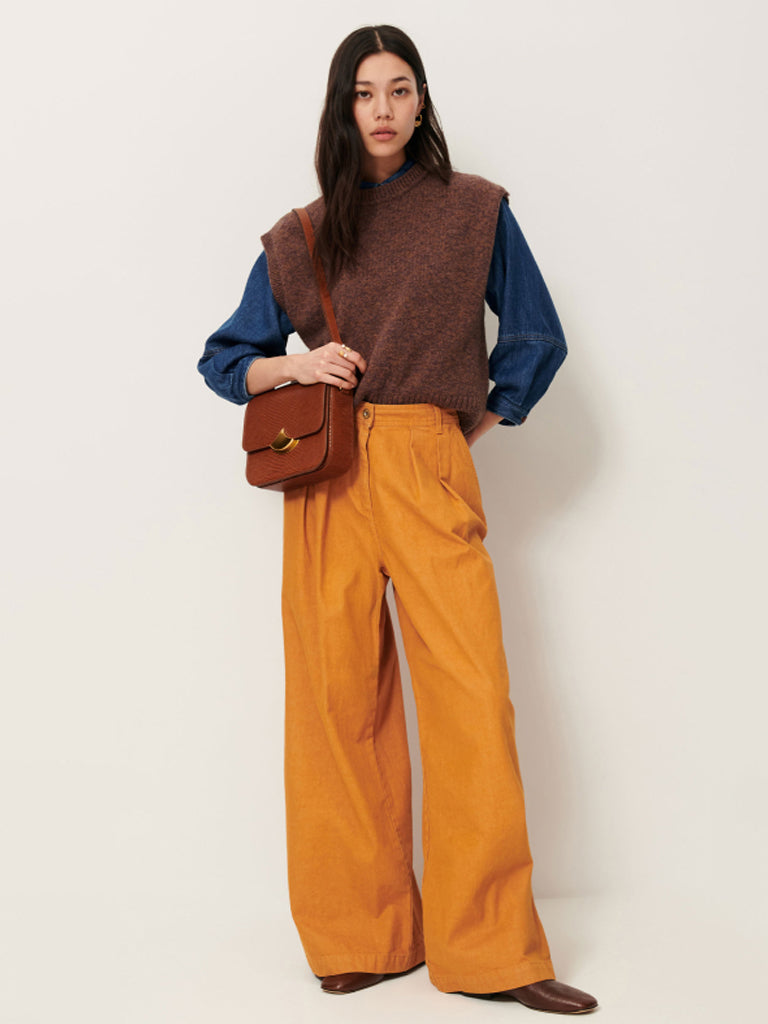 Sessun Fabinino Sweater Vest in Agate Brown
