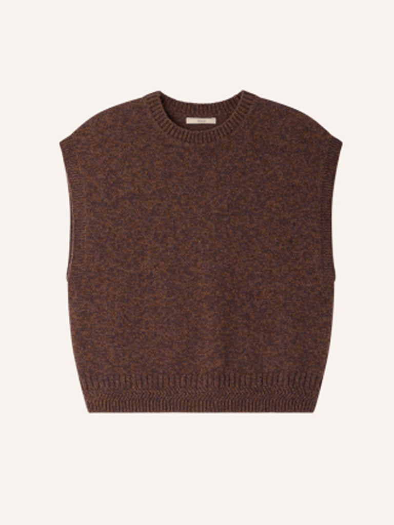 Sessun Fabinino Sweater Vest in Agate Brown
