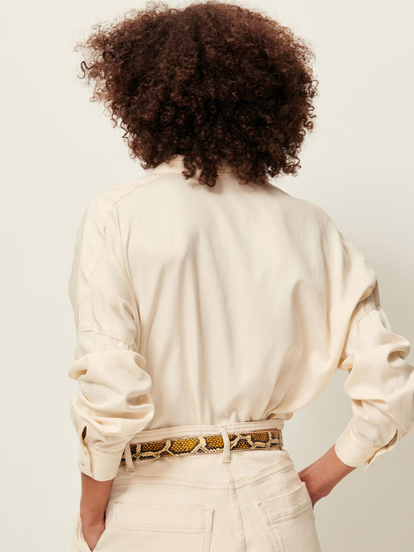 Sessun Lady D Silk Shirt in Fleur de Sel