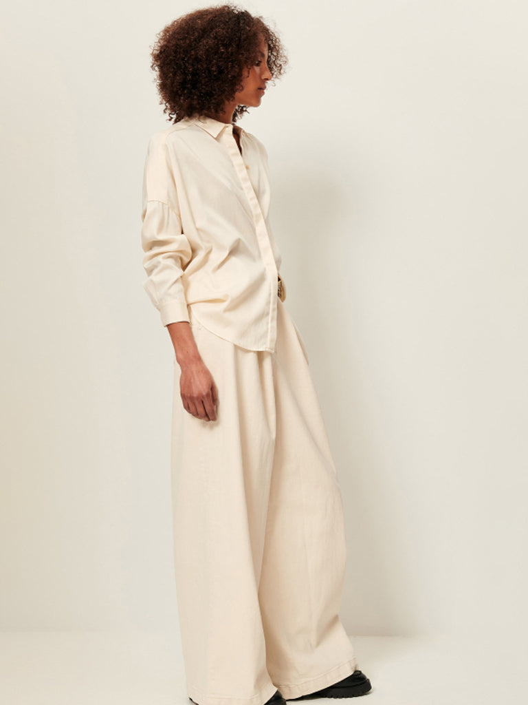 Sessun Lady D Silk Shirt in Fleur de Sel