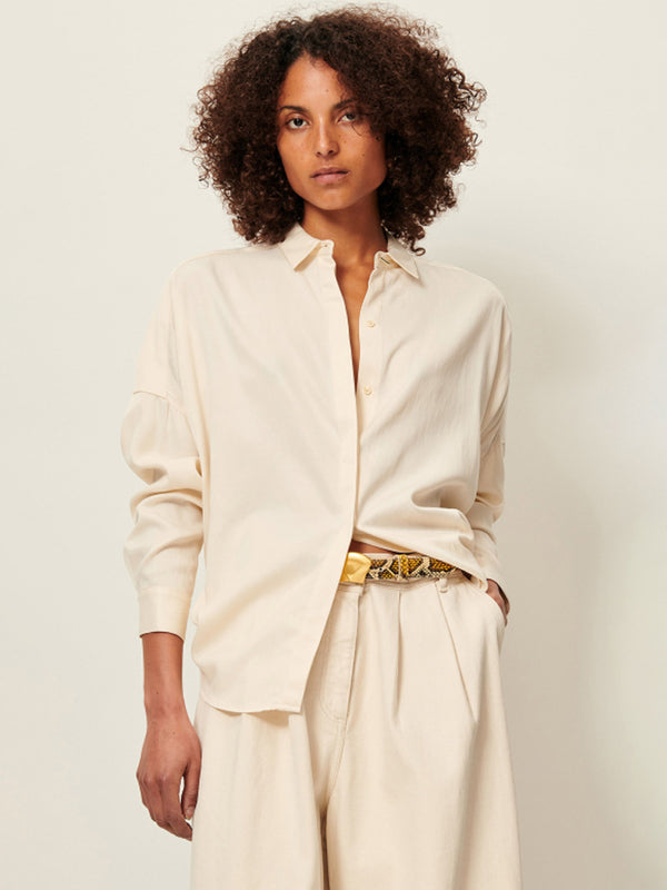 Sessun Lady D Silk Shirt in Fleur de Sel
