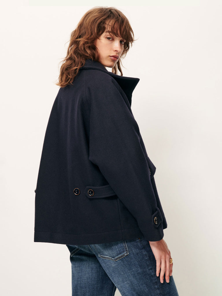 Sessun Lee Wooly Jacket in Navy