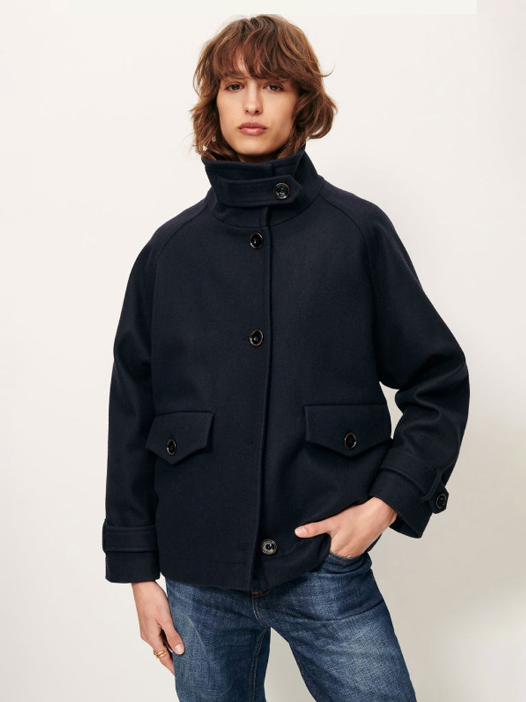 Sessun Lee Wooly Jacket in Navy