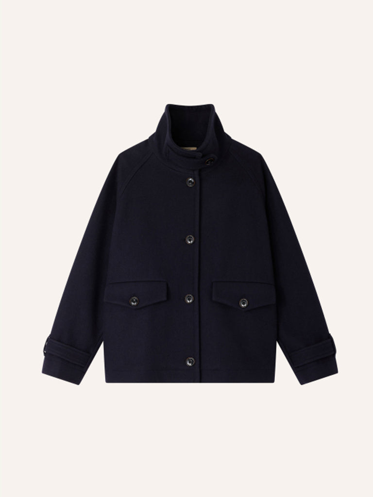 Sessun Lee Wooly Jacket in Navy