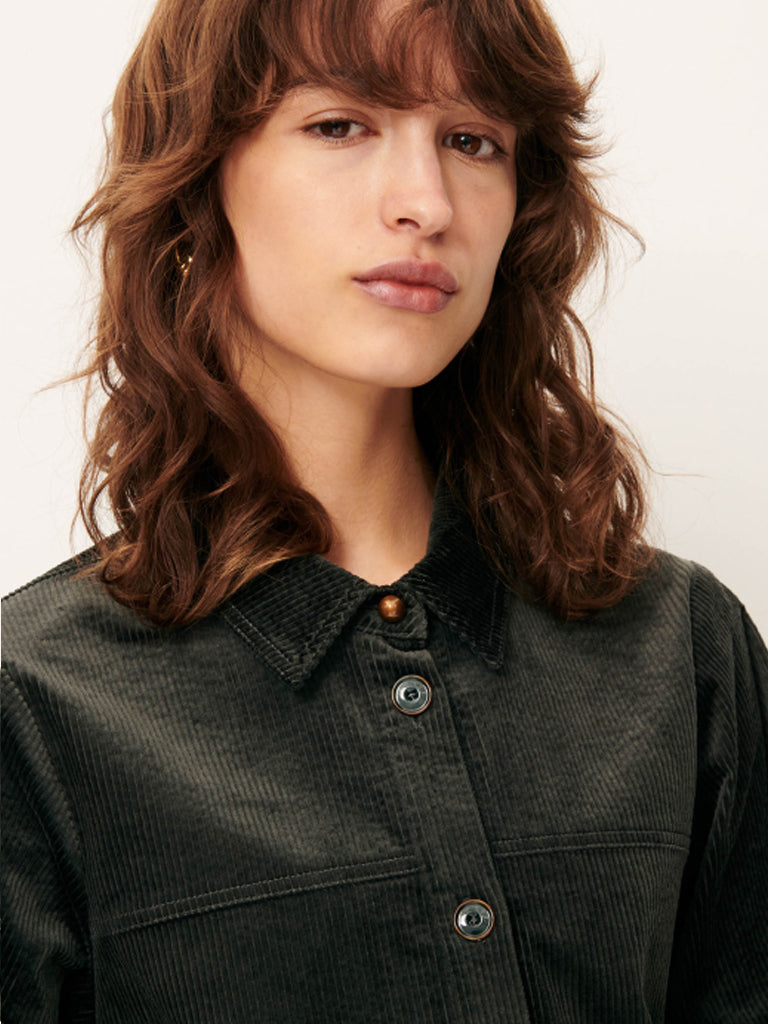 Sessun Leotown Overshirt in Basalt