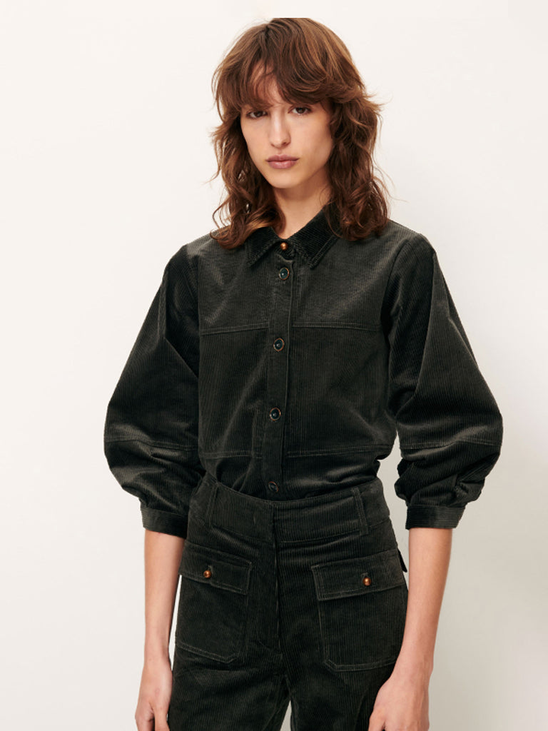 Sessun Leotown Overshirt in Basalt