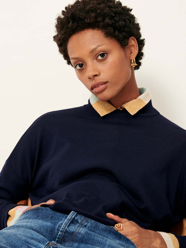 Sessun Massa Sweater in Navy