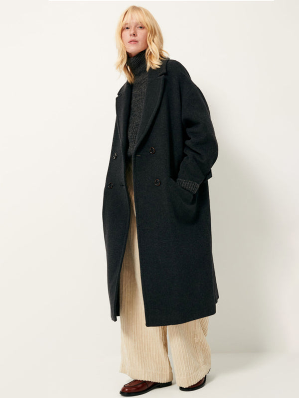 Sessun Mia Coat in Carbonella