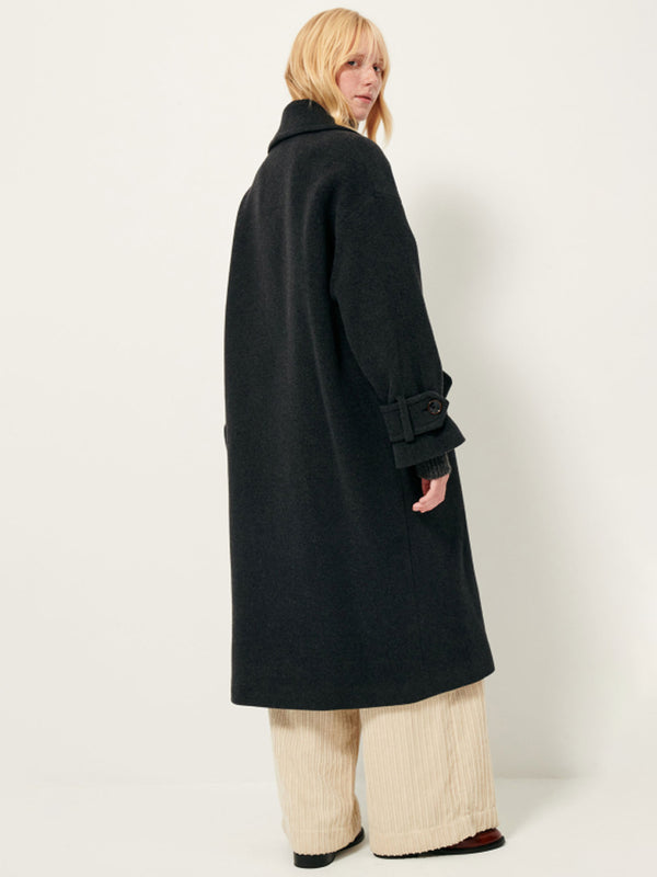 Sessun Mia Coat in Carbonella