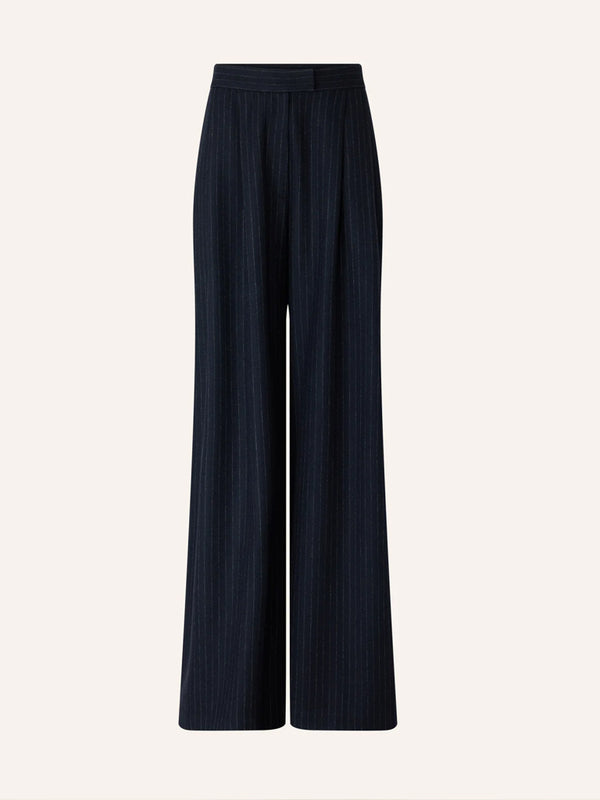 Sessun Orozco Pinstripe Trousers in Navy