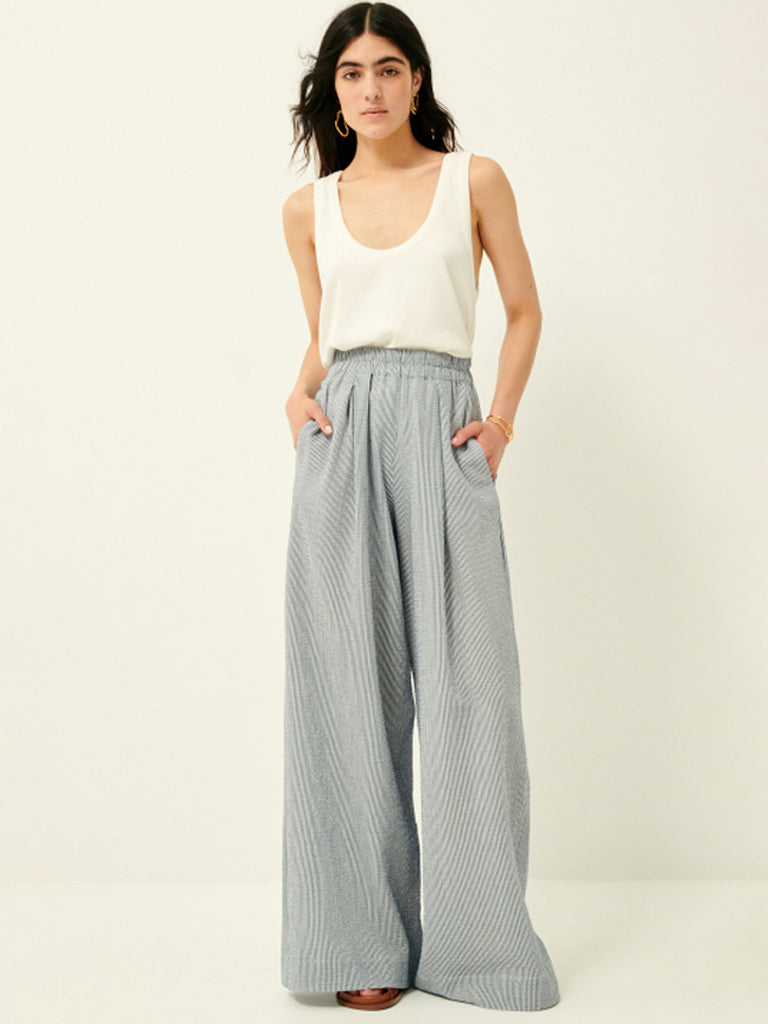 Sessun Ridoo Seer Trousers in WhiBlue