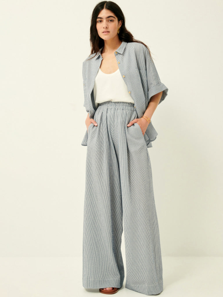 Sessun Ridoo Seer Trousers in WhiBlue