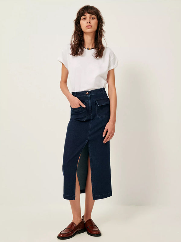 Sessun Uptown Denim Skirt in Denim Blue