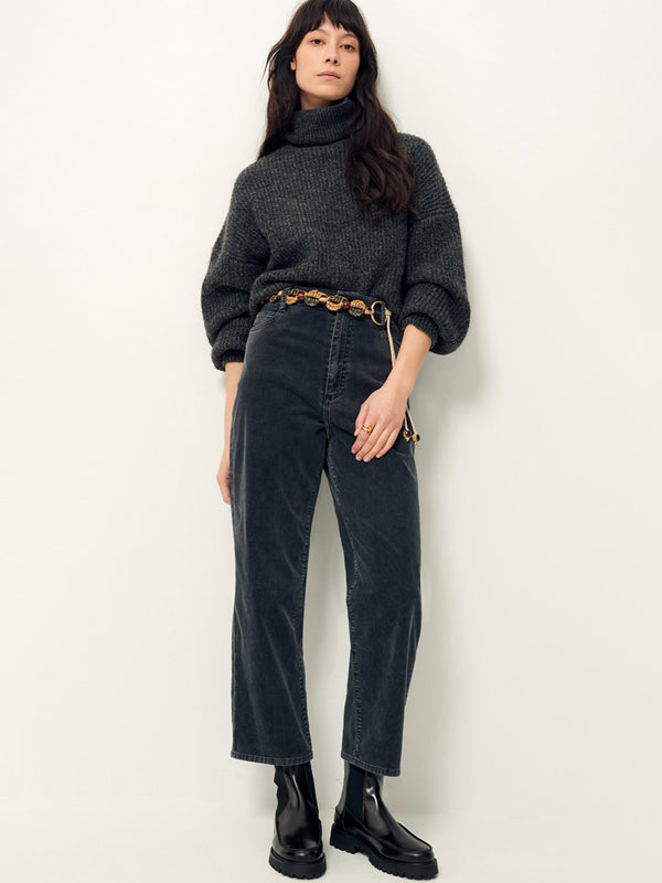 Sessun Velvet Cruise Trousers in Graffit