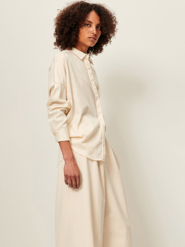 Sessun Lady D Silk Shirt in Fleur de Sel