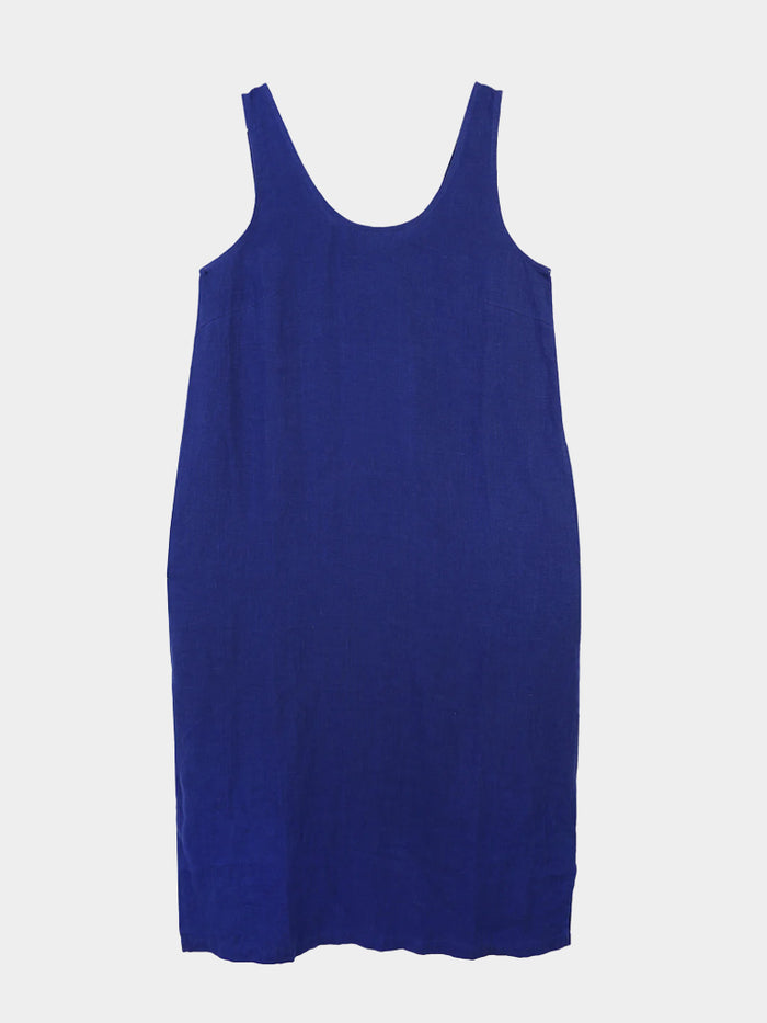L.F. Markey Linen Shift Dress in Cobalt Maze L.F. Markey Linen Shift Dress in Cobalt Maze