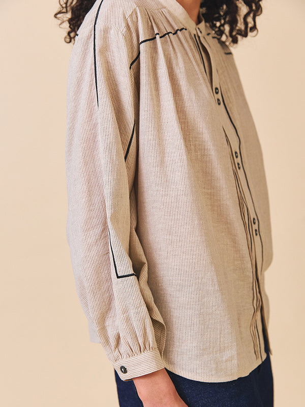 Sideline Willow Shirt in Stone
