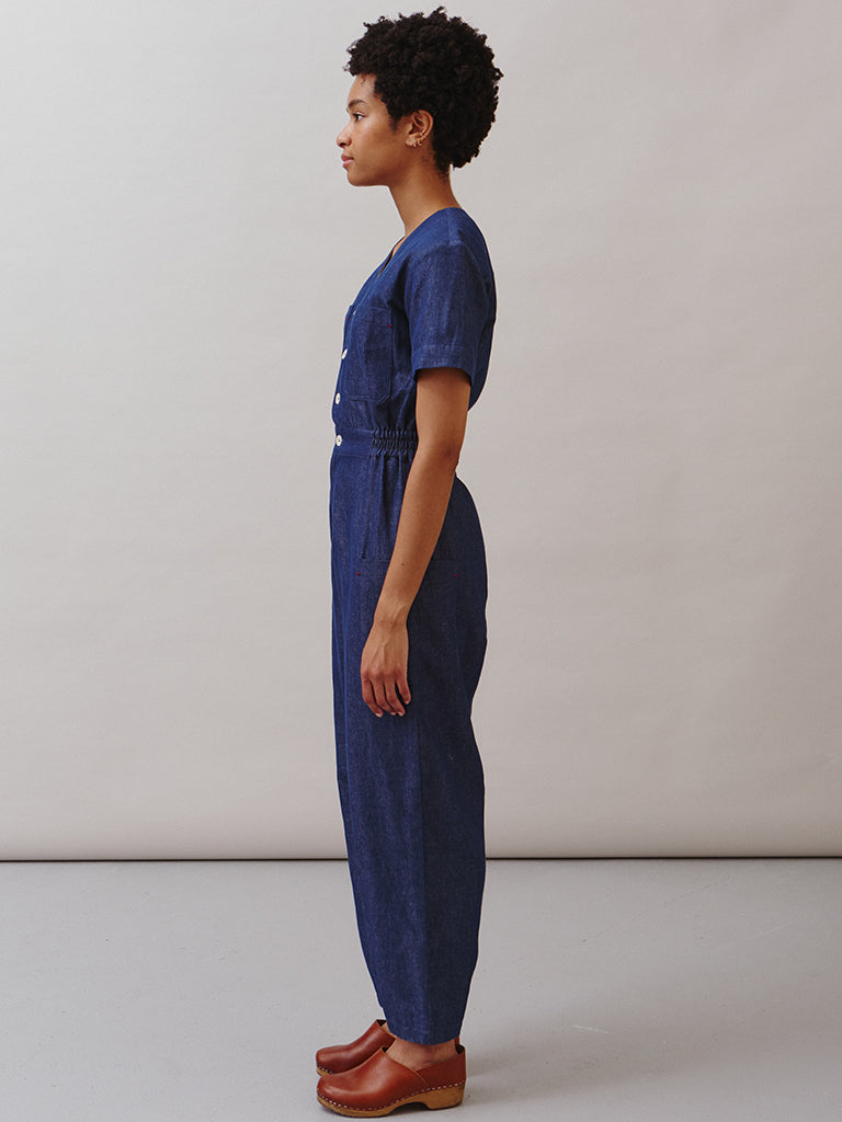 Sideline Aida Jumpsuit in Indigo