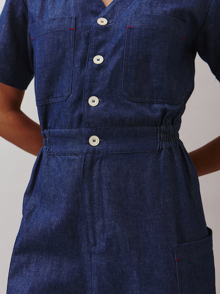 Sideline Aida Jumpsuit in Indigo