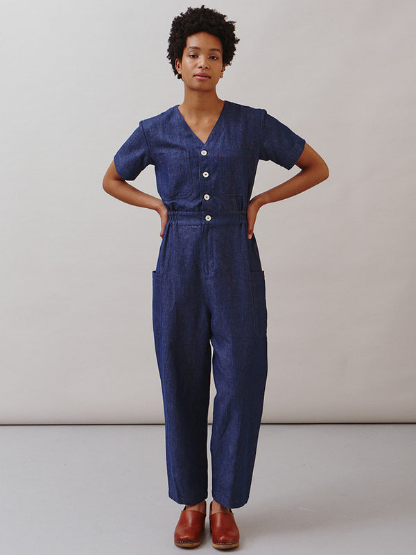 Sideline Aida Jumpsuit in Indigo