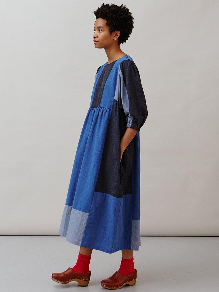 Sideline Betsy Dress in Indigo Mix