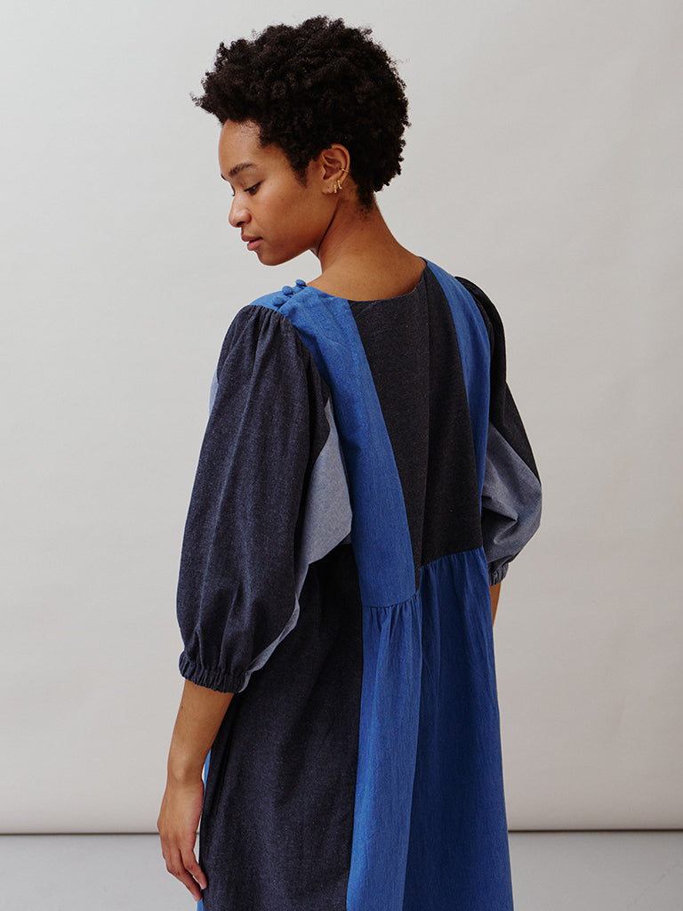 Sideline Betsy Dress in Indigo Mix