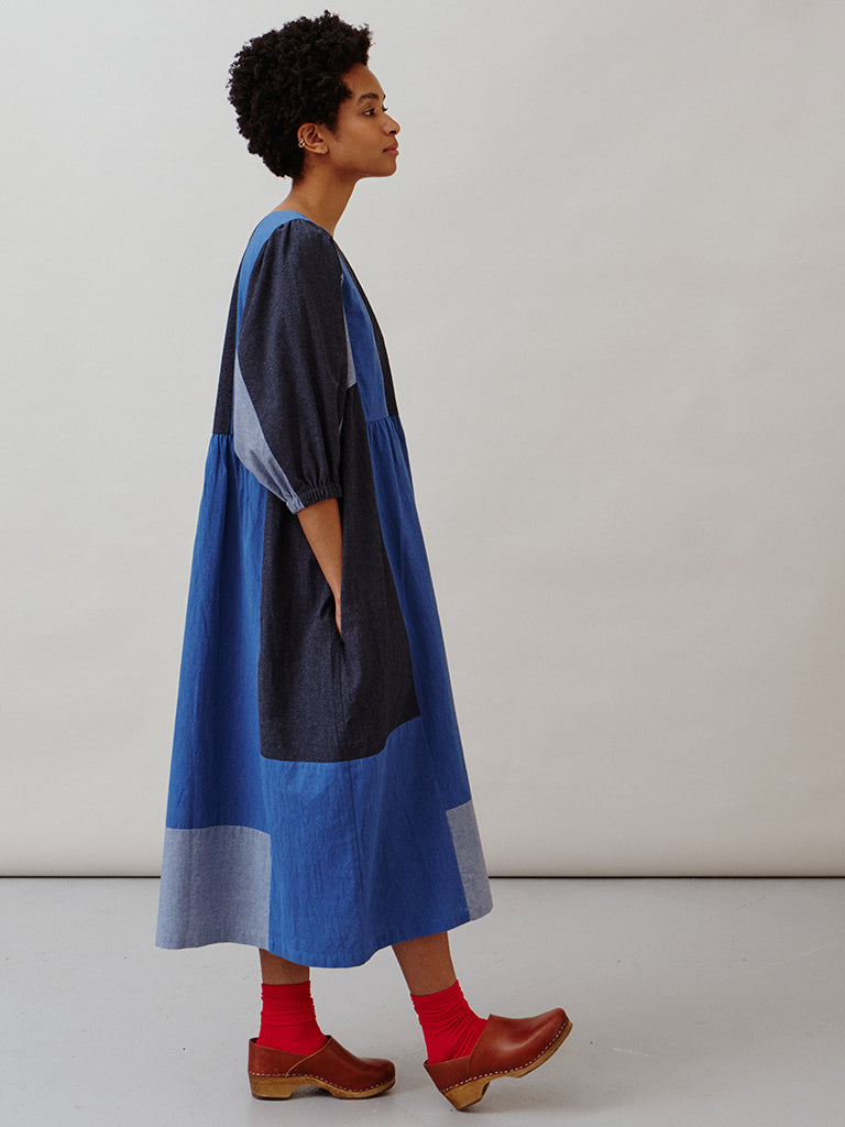 Sideline Betsy Dress in Indigo Mix