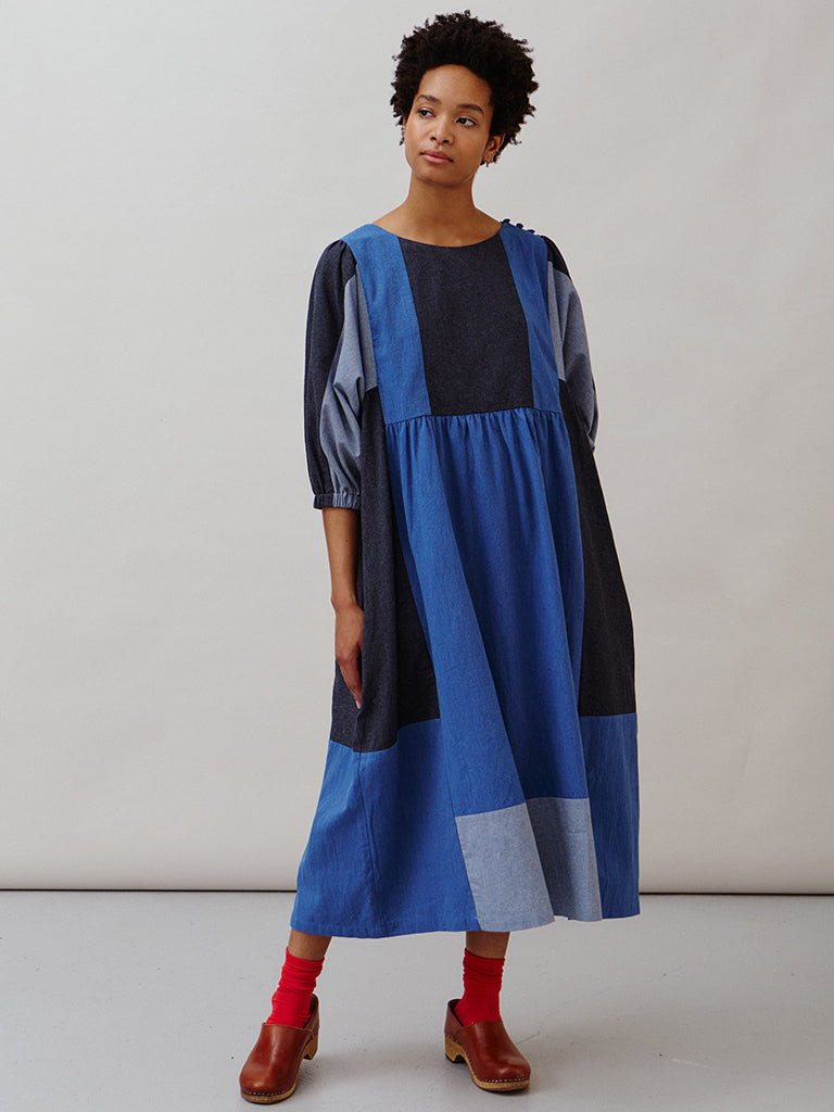 Sideline Betsy Dress in Indigo Mix