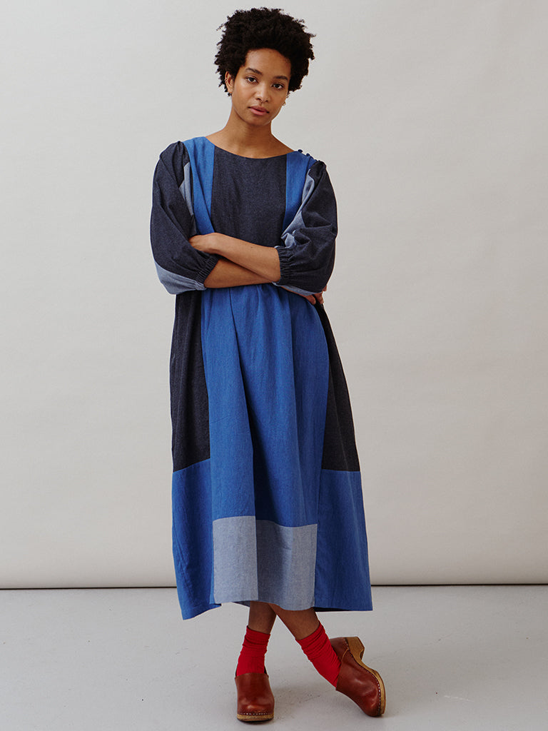 Sideline Betsy Dress in Indigo Mix