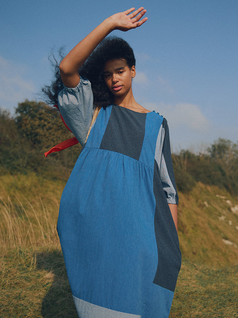 Sideline Betsy Dress in Indigo Mix