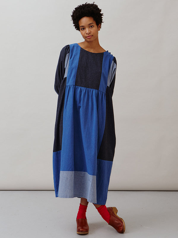 Sideline Betsy Dress in Indigo Mix