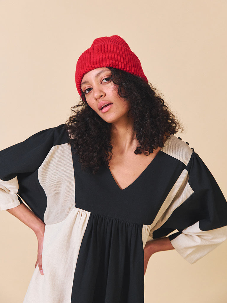 Sideline Betty Dress in Mono Mix