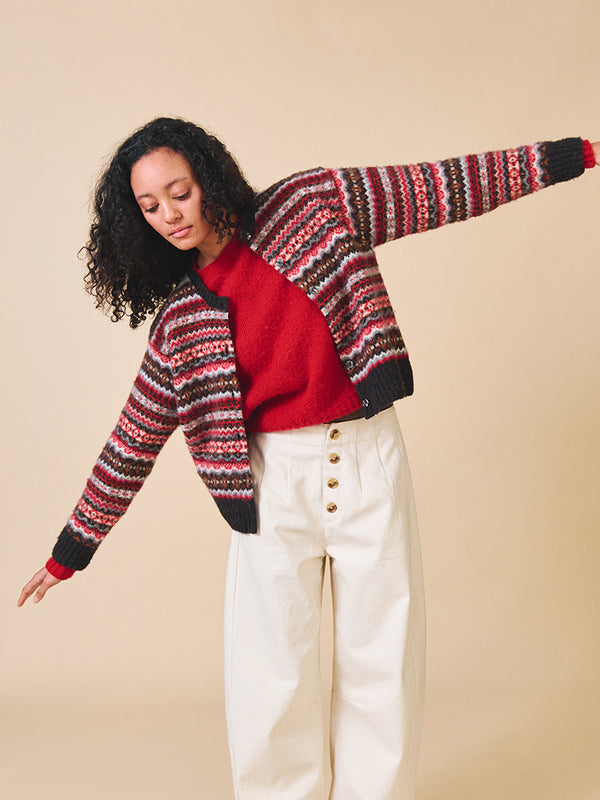 Sideline Lola Cardigan in Black Mix