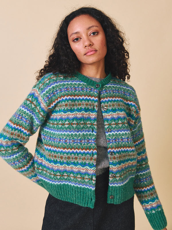 Sideline Lola Cardigan in Green Mix