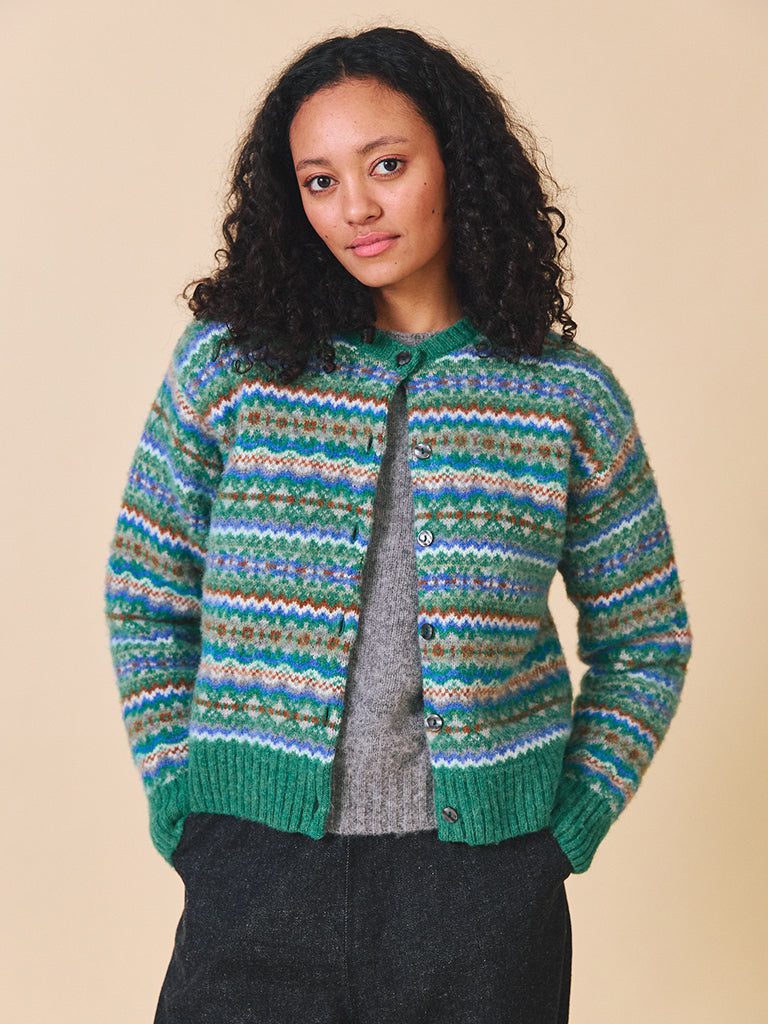 Sideline Lola Cardigan in Green Mix