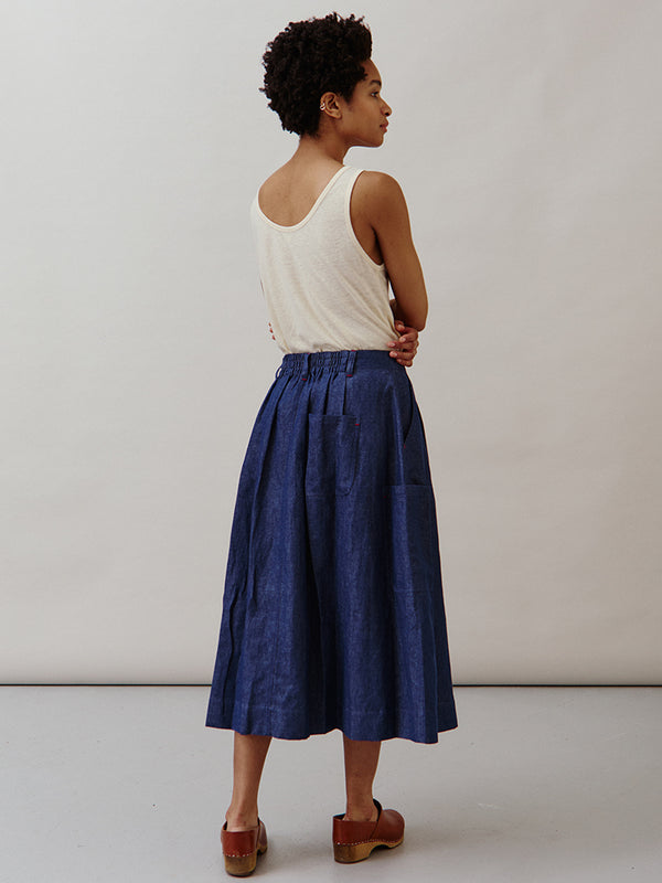 Sideline Minty Skirt in Indigo