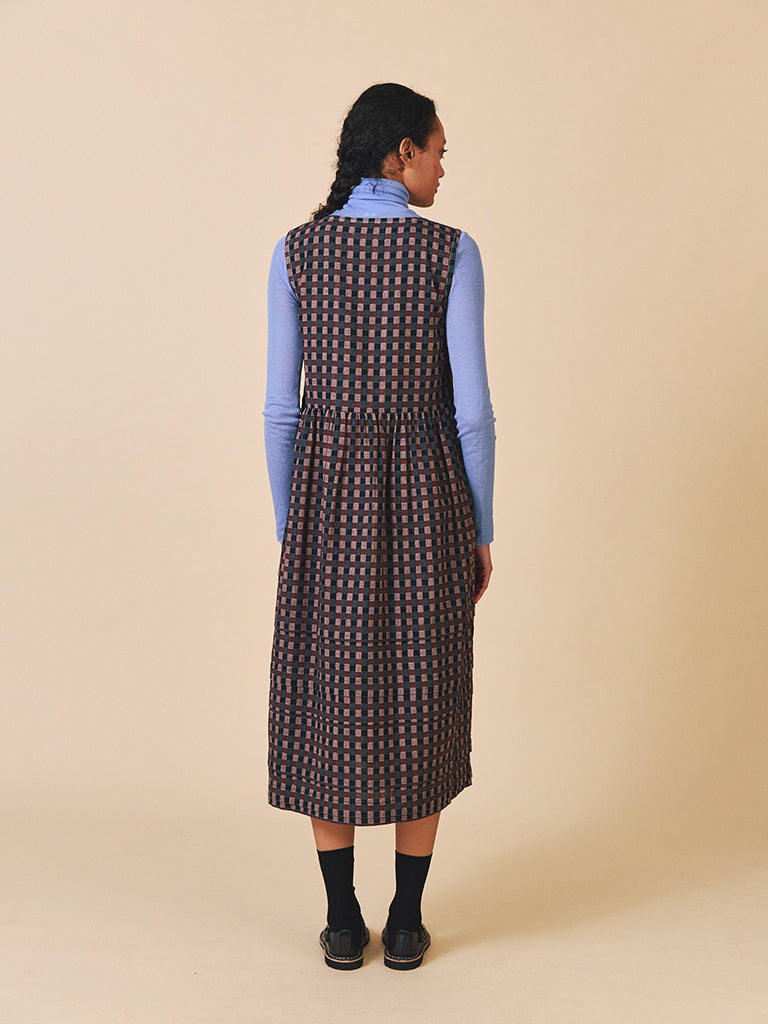 Sideline Robbie Dress in Check Pattern