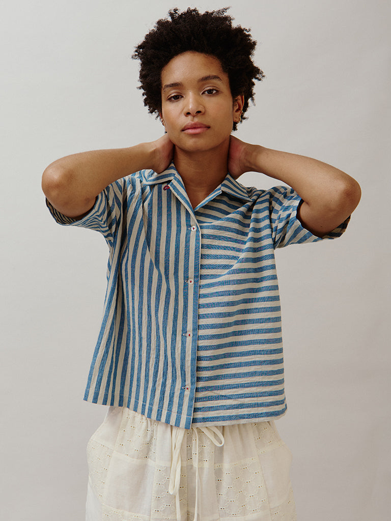 Sideline Stella Shirt in Blue Stripe