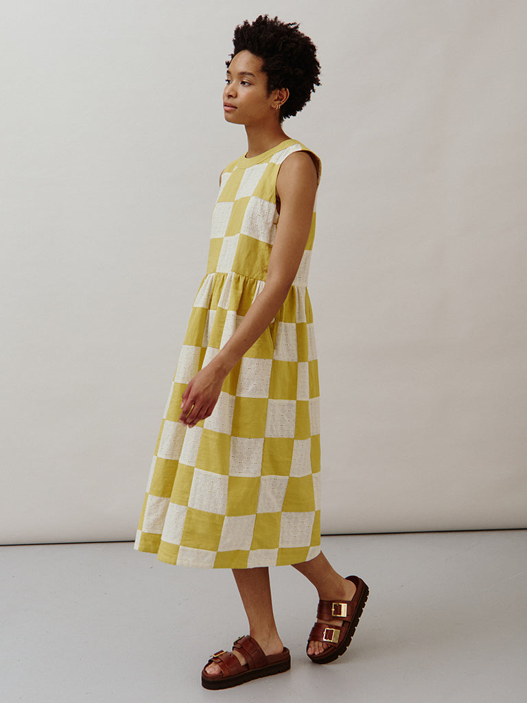 Sideline Tally Dress in Patchwork