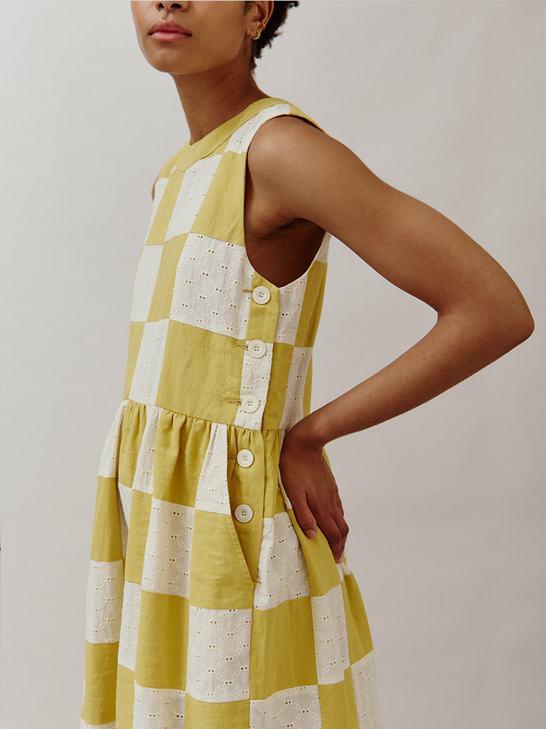 Sideline Tally Dress in Patchwork