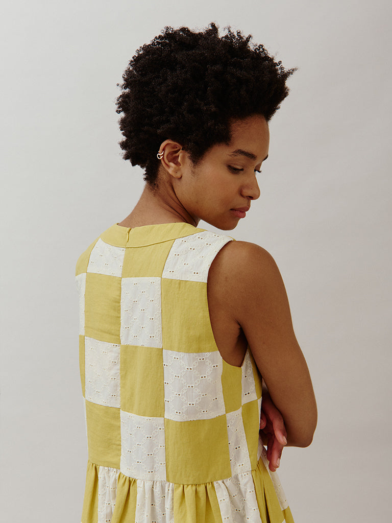 Sideline Tally Dress in Patchwork
