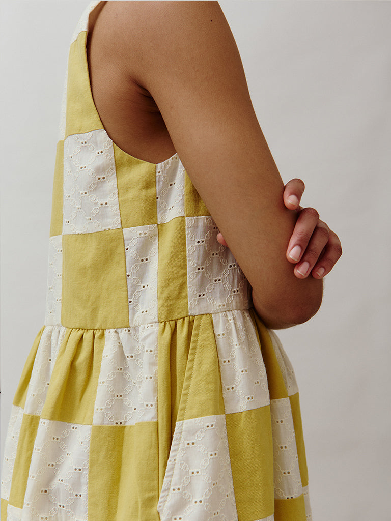 Sideline Tally Dress in Patchwork
