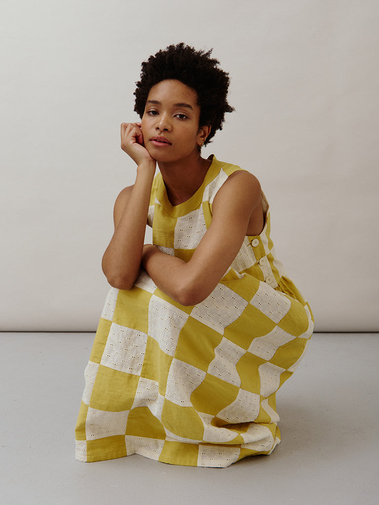 Sideline Tally Dress in Patchwork