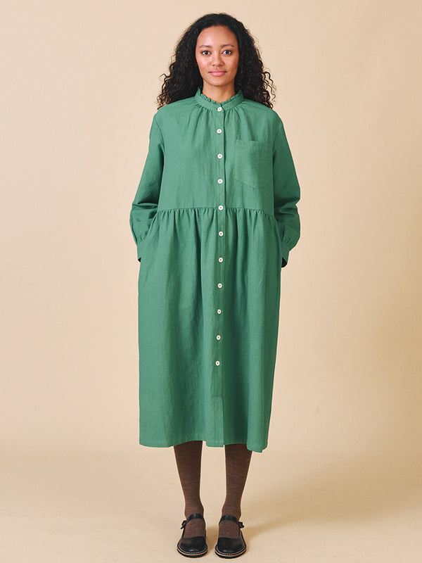 Sideline Whistle Dress in Green