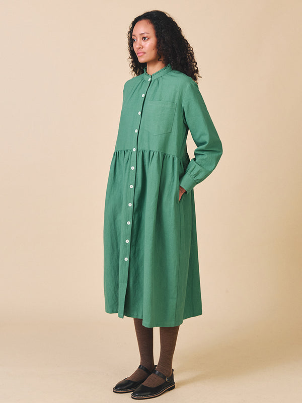 Sideline Whistle Dress in Green