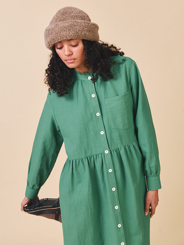 Sideline Whistle Dress in Green